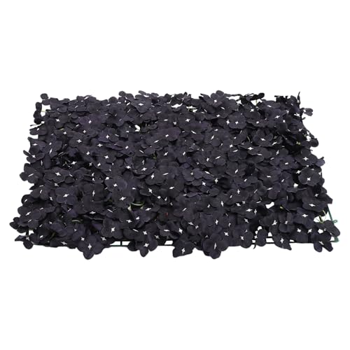 Black Hydrangea Wall Panel, 6pcs 23.62" X 15.75" Artificial Hydrangeas Flowers Silk Fabric Wall Mat for Halloween, Thanksgiving, Wedding, Party Event Decor - color: Black Hydrangeas, size: 6 pieces