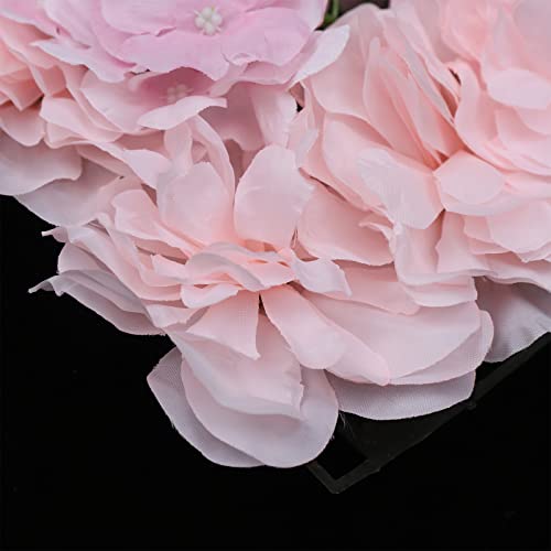 6 Pcs Artificial Flower Wall Panels 3D Flower Background Panel for Wall, 60x40cm Wedding Flower Decorations Wall Silk Rose Panels for Party, Nail, Photo Areas, Stage Background (Light Pink) - color: 6pcs, Light Pink
