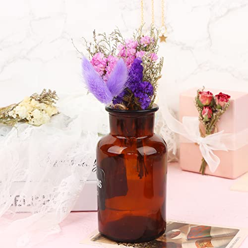 30 Pcs Mini Don't Forget Me Flower Bouquets Purple Natural Dried Flowers Bouquet Dry Flower&Leaves Lavender Dried Embossing Flower Bundles Plant Stem Bunch for DIY Craft,Photo Props,Wedding Decoration - color: 30pack