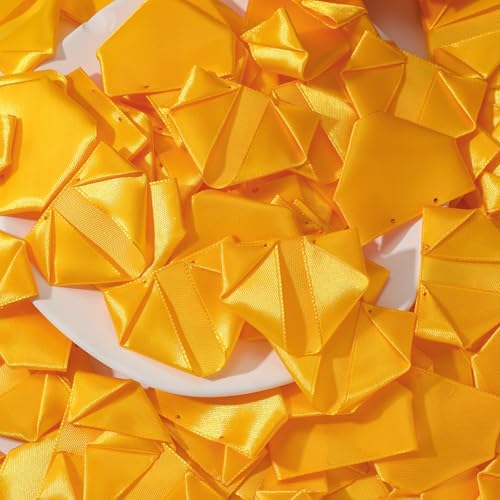 100Pcs Ready-to-Use Satin Rose Petals, Create Custom Eternal Flower Bouquets for Wedding, Engagement, Anniversary Easily DIY (Gold) - color: 100 Pcs Gold
