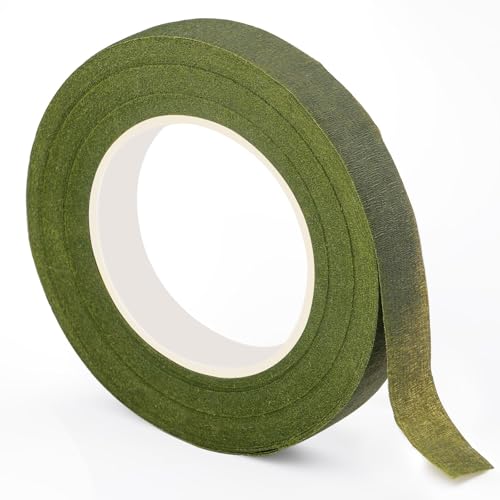 Floral Tape, 1/2inch Flower Tape, Green Flower Tape for Bouquet Stem Wrap Floral Arranging Craft Projects Corsages, Wedding Bouquet - color: Green