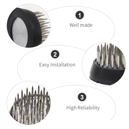 9pcs Jianshan Stainless Steel Pins Flower Arranger 1.33inch/34mm Plastic 1inch Flower Frogs Holder Fixed Flower Pin Holder Tool for Flower Arrangement Plant Fixing Plant Decoration - size: 9PCS-D34 Stainless Steel Pins