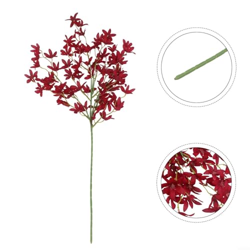 FABULETTA Artificial Flower Arrangement, Perfect for Weddings, Offices, and Living Rooms, (Burgundy) - color: Burgundy