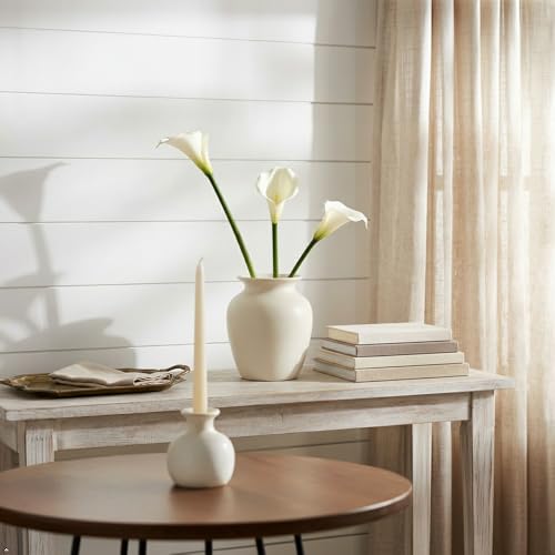 Larksilk 6-Pack 21" Real Touch Calla Lily Stem – Realistic Silk Artificial Flowers for Weddings, Vases & Home Decor