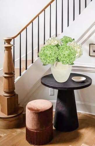 Large Real Touch Hydrangea Artificial Flowers with Stems, 8" Full Bloom Fresh Touch Faux Hydrangea Bouquet for Vase Decor, Wedding Centerpieces, Home Table Arrangement 25.5” Tall Green Hydrangeas - color: Green-l