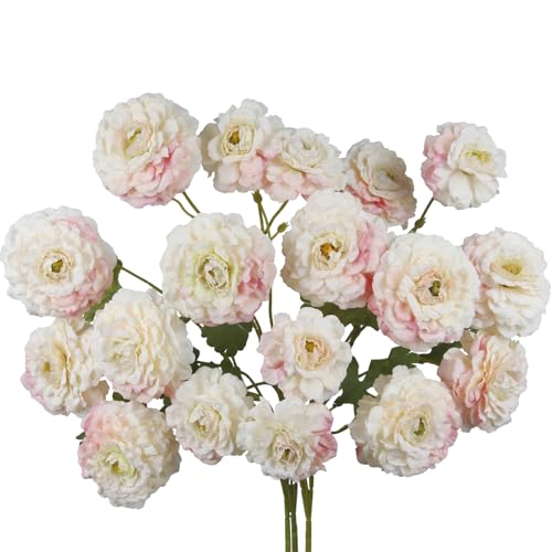 3 Pcs Artificial Flowers Spring Summer Silk Zinnia Flowers with Stems Zinnia Elegans Artificial Flowers for Outdoors Floral Arrangement Table Centerpieces Wedding Party Home Decor Champagne Pink - color: Champagne Pink