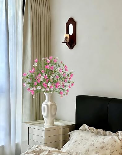 Wildflowers Artificial Flowers 18 inch Silk Spring Flowers Summer Flower Bouquet for Home Wedding Party Table Centerpieces Floral Arrangements 5 Pack, Pink - color: Pink