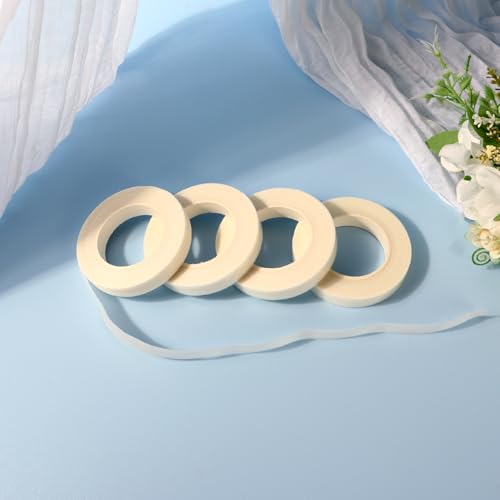 DOMMARE 2Pcs Floral Tape White Flower Tape, 1/2 Inch Flower Wrapping Tape, Floral Bouquet Supplies for Bouquet, Wedding Bouquet, Floral Arranging Flowers Stem Wrapping, Wreath, Garden Decor, 32 Yard - color: 2Pcs White, style: Normal & Non-sticky