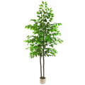 Artificial Ficus Tree 6ft, Fake Trees for Home Office Decor, Artificial Trees with Realistic Silk Leaves & Resin Trunk, Indoor Potted Tall Plants for Living Room, Hotel, Lobby, No Maintenance Needed