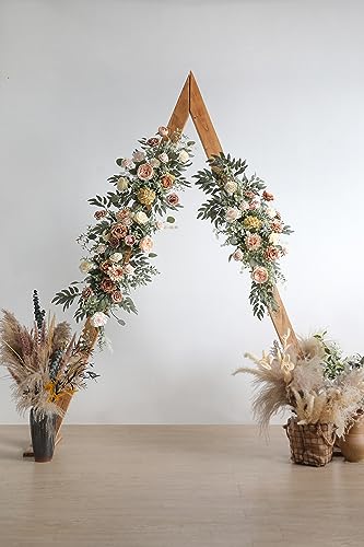 Artificial Flower Combo Box Set Silk Fake Roses for DIY Wedding Flower Bouquet Centerpiece Decoration Baby Shower Party Home Decoration (Nude Color) - color: Nude Color