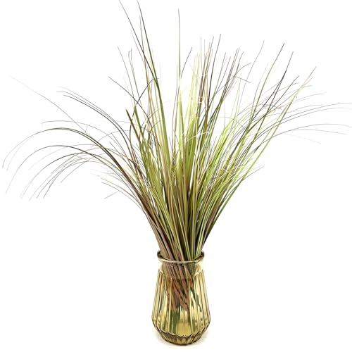 CATTREE Fake Plants Artificial Wheat Grass Outdoor Shrubs 8 Bundles, Faux Plastic Leaves Greenery Bushes for Garden Wedding Party DIY Decorations Indoor Office UV Resistant Glass Planter Filler Purple - color: Wheat Grass - Purple - 8 Pack