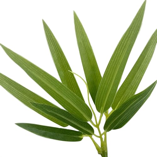 Artificial Tree in Multicolor Textured Geometric Shapes Illustrations Planter, Fake Bamboo Silk Tree for Indoor and Outdoor Home Decoration - 70" Overall Tall (Plant Pot Plus Tree) - style: Bamboo