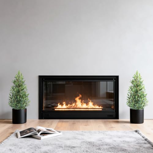 momoplant Artificial Olive Topiary Tree 35Inch Tall Fake Olive Plant Set of 2 Realistic Faux Silk Trees for Decor Indoor Outdoor - size: 35Inch