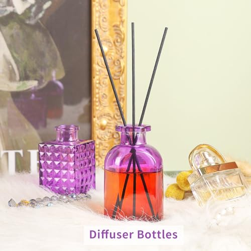 Mini Glass Bud Vases,Versatile Small Bud vases for Home and Wedding Decor, Exquisite Bridal Shower Table Centerpieces,Aromatherapy Bottles,Candle Holder, Ideal of Gifts(Pack of 30,Purple) - color: Purple, size: 30 pcs