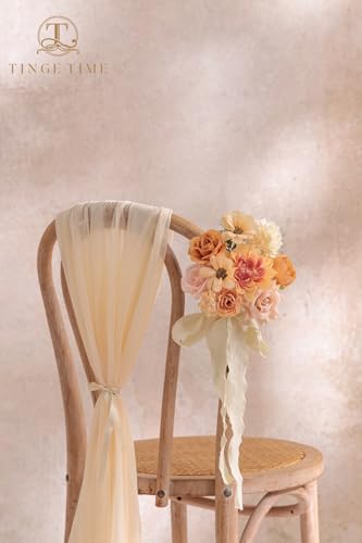 TINGE TIME Artificial Flowers Combo Box Set, Blush Gradient Color Fake Flower Leaf with Stems for DIY Wedding Bouquets Table Centerpieces Baby Shower Home Party Floral Arrangements Decorations - color: Blush