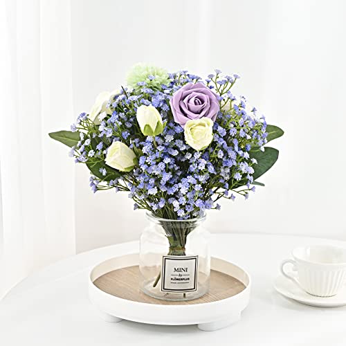 Yastouay Babys Breath Artificial Flowers, 6Pcs Fake Babys Breath Flowers Artificial Bulk, Real Touch Faux Babies Breath Gypsophila Bouquet for Wedding Centerpiece Floral Arrangement Party Decor - color: Blue, size: 6 Pcs