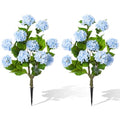 Daifunli 2 Pack 36″ Artificial Hydrangea Trees Real to Touch Faux Hydrangea Bushes Plants with Stakes for Wedding Spring Home Office Living Room Housewarming Gift(Blue) - color: Blue
