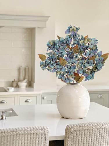 Briful Bougainvillea Artificial Flowers 5 Pack 27.5" Fake Bougainvillea Floral Stems Realistic Silk Bougainvillea Arrangements for Home Weddings Parties Table Vase Centerpiece Decor(Blue) - color: Blue