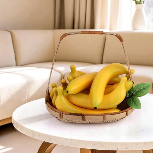 Gresorth 6pcs High Grade Fake Banana Decoration Artificial Realistic Fruit Simulation for Home Party Holiday Festival Christmas Display - color: F