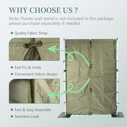 5×8 Ft 3D Artificial Green Grass Flower Wall Panels, Quick Assembly Storage Greenery Fake Backdrop Fence Screen for Wedding Baby Show Birthday Party Indoor Outdoor Garden Backyard Home Decor - color: Green, size: 5×8 Ft