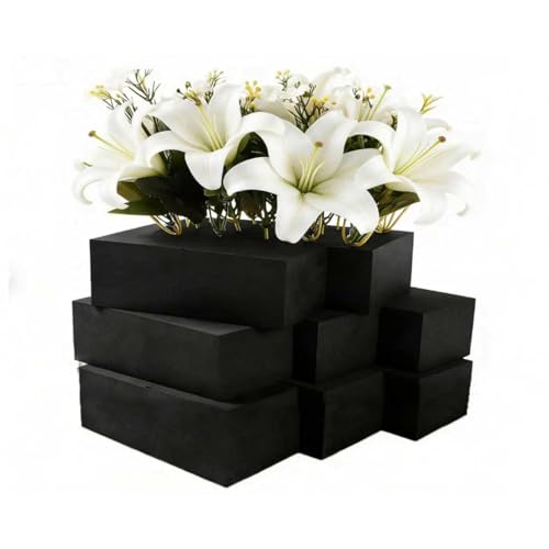 8 Piece Reusable Floral Foam Blocks, 7.8 x 3.5 x 2.4 Inch, Water Resistant, for Artificial Flower Arrangements, Outdoor Planters, Wedding Decor (8, 7.8 x 3.5 x 2.4) - size: 7.8 x 3.5 x 2.4