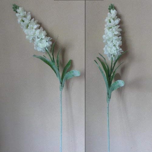 Set of 6 Stems 32" Artificial Antirrhinum Snapdragon Silk Flowers (White) - color: White