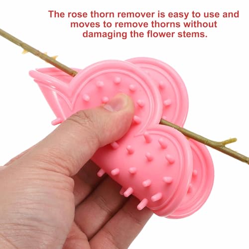 HARFINGTON 2pcs Rose Thorn Stripper Tool Set 4.7" PVC Flower Thorn Leaf Remover Flower Stem and Leaf Stripping for Gardening Home Florist Arrangement, Blue Pink - color: Blue/Pink