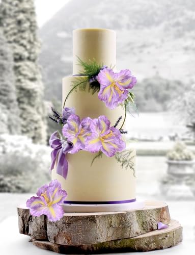 Purple Iris Artificial Flowers 5Pcs Silk Iris Flowers with Stems 35.6" Long Stem Purple Flowers Artificial for Decorations, Wedding Centerpieces, Home Decor Indoor - color: Purple