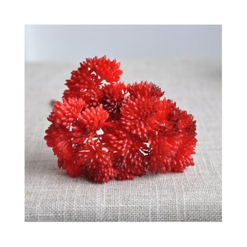 6PCS Artificial Succulent Flower, Plastic Plants Green Artificial Plants for Home Garden Decorations, Party Decorations, Bedroom Office Decorations, Wedding Decorations(Red) - color: Red, size: 6PCS