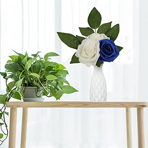 100pcs Bulk Fake Leaves Greenery Leaves Fake Rose Flower Leaves for DIY Wedding Bouquets Centerpieces Party Decorations - color: 5-leaf Rose Leaf