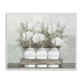 'Pristine Hydrangea Bouquet Sentiments'| Framed Giclee Art | Stupell Industries | White, 14 x 11 Inches, Easy to Hang and Sturdy, Made in USA, by Dogwood Portfolio - color: Coastal White (Textured), size: 14"L x 11"W