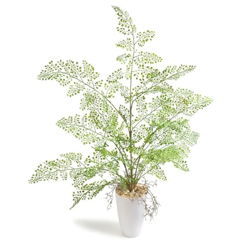 Fake Plants 38" Tall Artificial Plants Faux Plants Indoor Outdoor Tree in White Pot for Living Room Home House Office Decor
