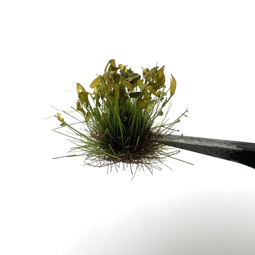 120 Pcs 8-Color Miniature Tea Garden Grass Tufts - Static Artificial Grass Plants for Diorama, Model Railway, Train Scene Decoration, Ages 14+ (0.8cm)(Winter Withered Color) - color: Winter Withered Color