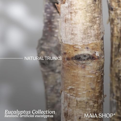 Maia Shop 3ft 5in Artificial Eucalyptus Tree Plant for House, Apartment or Office – Realistic Fake Indoor Plants for Living Room, Kitchen, Bedroom, Entryway or Bathroom – Faux Greenery for Home Décor - color: Eucalyptus, size: 3ft 5in