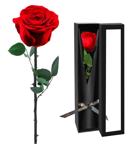 Preserved Flowers for Delivery,Red Rose Bouquets That Last 5 Years,Birthday Flowers Gifts for Women Mom Grandma Wife Friends,Mothers Day Roses Gift,Romantic Floral for Anniversary or Valentine’s Day - color: Red, size: Single Rose