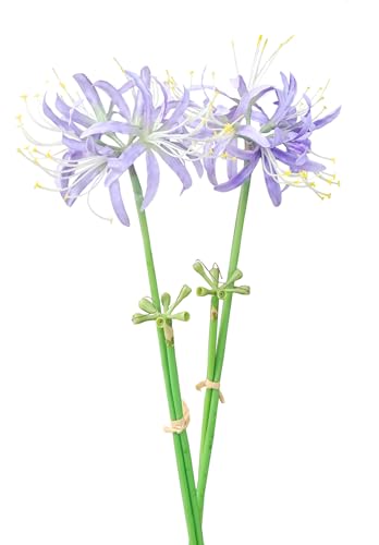6 Sets 67 CM Lycoris Radiata Artificial Spider Lily Flowers Stonegarlic Clusteramaryllis for Home Garden Wedding Party Decor (Purple) - color: Purple