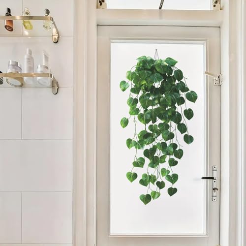 2 Sheets Green Plants Leaves Wall Decals Peel and Stick Hanging Vines Wall Stickers Removable Vinyl Waterproof Wall Decor for Bedroom Living Room Bathroom Classroom Decorations - style: Green Plants Leaves