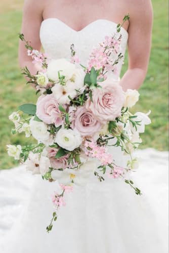 Light Pink Delphinium Artificial Flowers 5 PCS, 38.5" Tall Flowers for Floor Vase Pink Silk Flowers Realistic Artificial Snapdragon for Wedding Home Party Centerpiece for Table - color: Light Pink