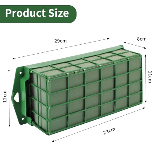 HongWay 4 Pieces Floral Foam Cage Flower Holder with Floral Foam for Fresh Flower Arrangement and Wedding Holiday Decorations