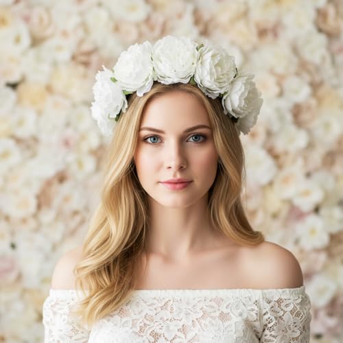Thiccywoov 200 Pcs Flowers Long Stem Artificial Rose Bulk, 3.2 Inches Silk Rose Head Flowers Faux for Wedding Bridal Bouquet Independence Day Home Floral DIY Centerpieces Party Decoration(White) - color: White