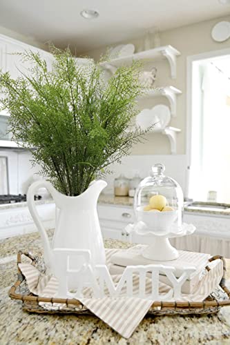 Briful 30" Artificial Boston Fern Plants Bushes Fake Shrubs Bush Greenery Plants Faux Fern Plant Large for Outdoors UV Resistant Garden Plants or Home Office Desk Indoor Decor 3pcs - color: Style #1