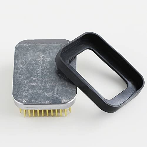Wazakura Japanese Ikebana Kenzan Flower Holder Rectangular Square, Made in Japan Floral Arranging Pin Frog Tool - 2.6" (68mm) - color: 2.6" (68mm)