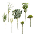 Ling's moment Artificial Greenery Stems Box Set, 44pcs with 7 Kinds of Faux Greenery Picks for DIY Bridal Bouquets Wedding Floral Arrangement Table Centerpieces, Olive Green - color: Grn-olive Green