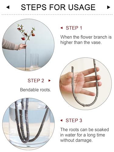 Forlaoers 2pcs Red Berry Stems Pomegranate Faux Flowers Fall Fake Floral Artificial Fruits Decor Tall Branches for Vase Room Dining Table Arrangements Christmas Tree Decorations Indoor - color: B:2 Red
