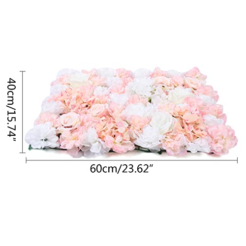 Artificial Flower Wall Panels,6PCS Floral Panels,Artificial Silk Flower Wall Panel,Table Fall Decor Wall Backdrop Faux Flower Panel for Wedding (6PCS-23.62 x 15.74 inches) - color: 6pcs-23.62 X 15.74 Inches