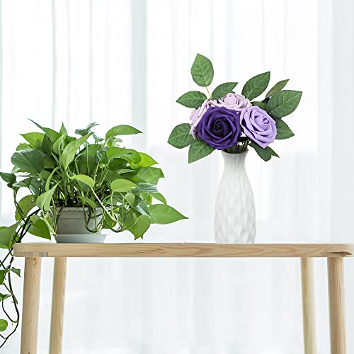 100pcs Bulk Fake Leaves Greenery Leaves Artificial Fake Rose Flower Leaves for DIY Wedding Bouquets Centerpieces Party Decorations - color: 100pcs Green