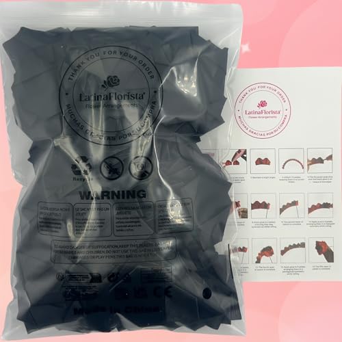 Easy & Affordable Eternal Rose Making: 300Pcs Pre-Assembled Satin Petals. DIY Your Own Long-Lasting Flowers for Weddings, Birthdays, (300 Pcs Black) - color: 300 Pcs Black