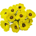 5Pcs Artifical Real Touch PU Anemone Flower Bouquet Room Home Decor (Yellow) - color: Yellow