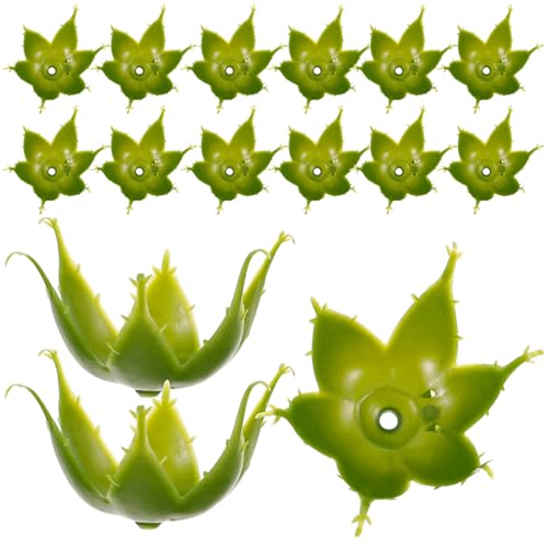 TEHAUX 100pcs Plastic Rose Calyxes 2.2 x 1.4 inch Green Flower Sepals for DIY Artificial Flower Stems Floral Craft Receptacle Bases for Home and Shop Decorations