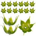 TEHAUX 100pcs Plastic Rose Calyxes 2.2 x 1.4 inch Green Flower Sepals for DIY Artificial Flower Stems Floral Craft Receptacle Bases for Home and Shop Decorations
